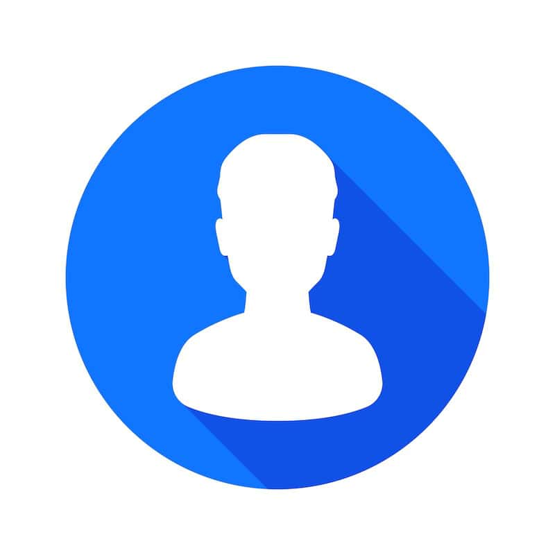 Blue Circle With White User Cori Siekert